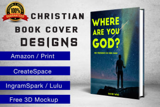 design christian book cover, ebook cover for amazon KDP