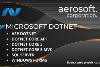 be your dotnet 6, 7, 8 software developer dotnet core mvc, web api
