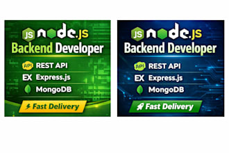 develop node js rest API with express and mongodb backend