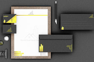 do professional business card design, logo, letterhead and stationary