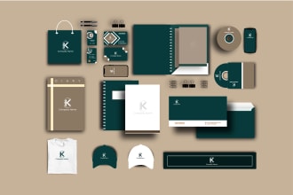 do minimalist logo with brand identity and brand style guide
