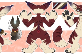 create a custom reference sheet for your furry or human character