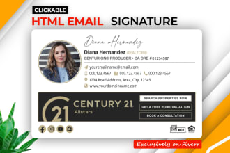 make a clickable HTML email signature for outlook, gmail, etc