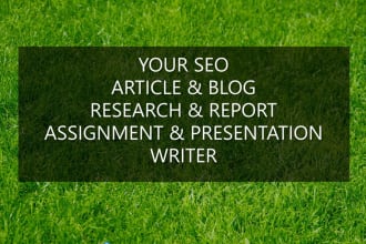 write SEO articles and blogs on environment and gardening