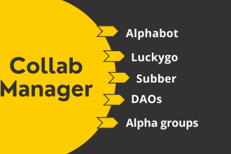be your collab and airdrop manager for alphabot, subber and more