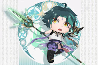 do cartooning of your photo, original character,profile picture into chibi style