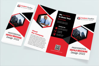 do a clean bifold or trifold brochure design
