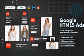 design attractive animated HTML5 banner ads