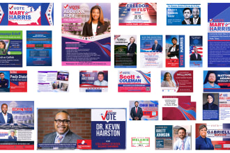do any type of political, flyer, poster, banner election, or campaign design