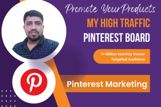 promote your products to my high traffic pinterest board