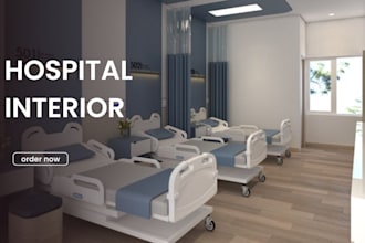 design 3d medical center and hospital interior design