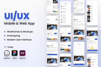 ui ux design mobile ui design or website ui ux design for you with figma