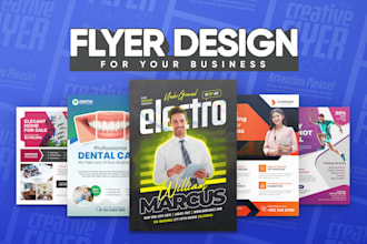 design a professional flyer, business flyer, event promotion flyer, custom flyer