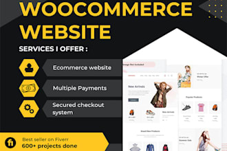 build your ecommerce website and online store in woocommerce