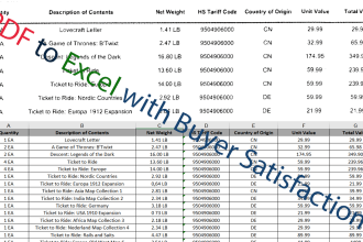 convert PDF to excel