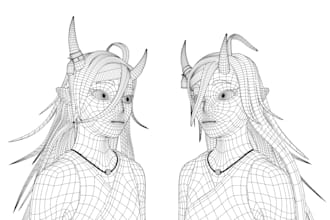 create 3d character with anime style