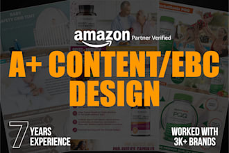 design and upload amazon a plus content, ebc, enhanced brand content