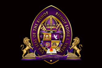 create a unique church,bishop and apostle seal logo