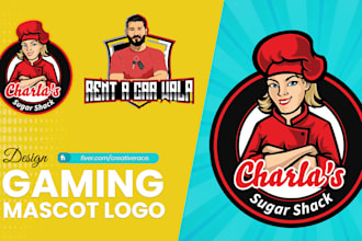 design a cute mascot logo gamer