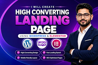 create a landing page, elementor landing page, lander
