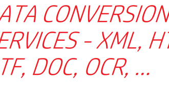 data conversion, processing, XML, HTML, epub, PDF, ocr