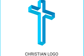 do awesome christian, religious or ministry unique minimalist church logo