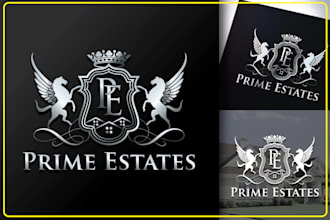 design, luxury, heraldic, vintage, family crest logo