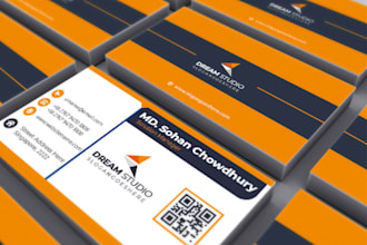 do professional modern luxury business card design with in 12 hour