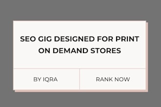 do shopify pod full seo for print on demand