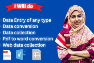 do data entry typing work job web research copy paste