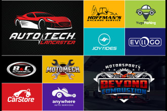 do automotive car wash race repair logistics wheel car logo