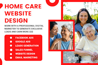 design home care website or healthcare website
