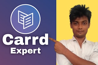 be your carrd expert for minimalistic carrd landing page, carrd website