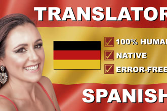 do a german to spanish translation native spanish