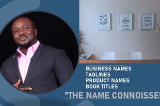 brainstorm business names, taglines  book titles or product