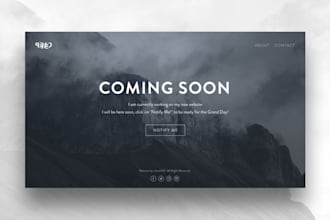 create modern coming soon or under construction page