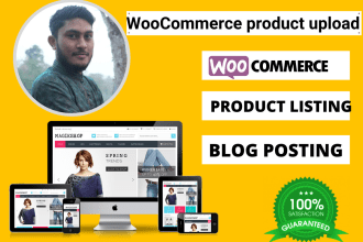do woocommerce products upload and wordpress data entry