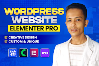 create wordpress website with elementor pro
