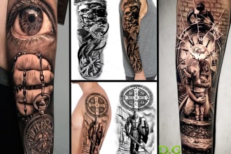 create tattoo designe, custom tattoo design, tattoo sleeve