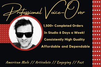 provide a professional american male voice over