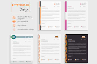 design letterhead professional editable letterhead in ms word