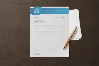 design professional letterhead editable in ms word