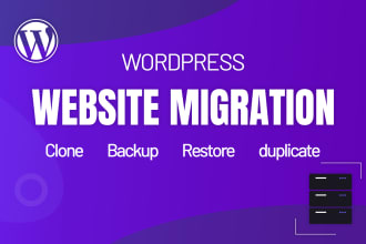 migrate wp website, transfer, clone, backup, restore wordpress website