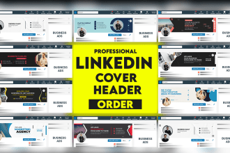 do professional linkedin cover, banner, and header design with social media ads