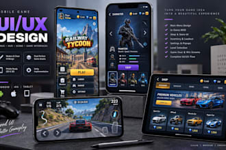 design professional game UI UX for your unity mobile game