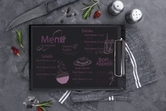 create a modern menu design, food menu designs