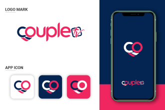 design dating app logo icon and splash screen