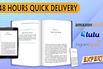 do professional book formatting for amazon kdp, lulu, ingramspark