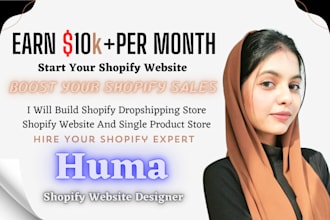 build shopify dropshipping store shopify website and single product store