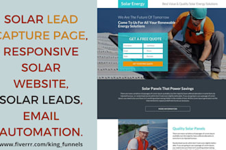 generate solar leads using solar website, solar landing page